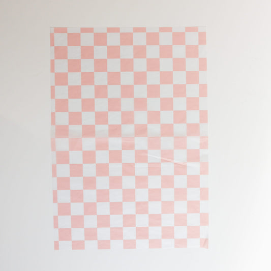 Pink Checkered Printed Tissue Paper